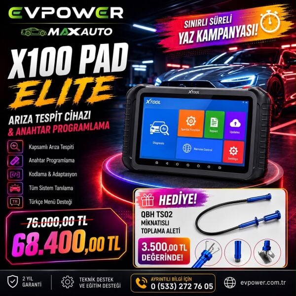 XTOOL X100 Pad Elite Araç Arıza Tespit Cihazı